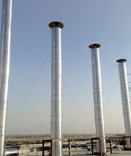 機(jī)場(chǎng)食品加工廠不銹鋼煙囪安裝