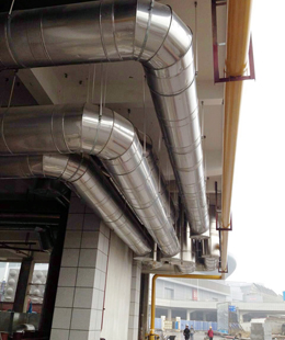 武漢國博項(xiàng)目不銹鋼煙囪安裝